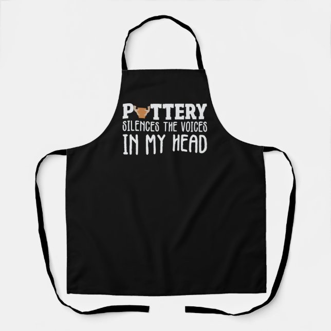 Pottery Joke Crafting Ceramic Clay Artist Apron (Front)