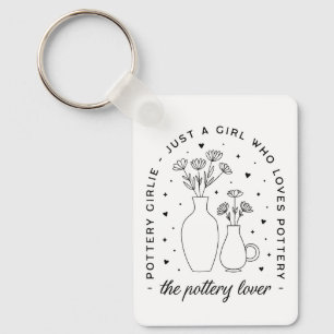 Pottery lover girly aesthetic key ring