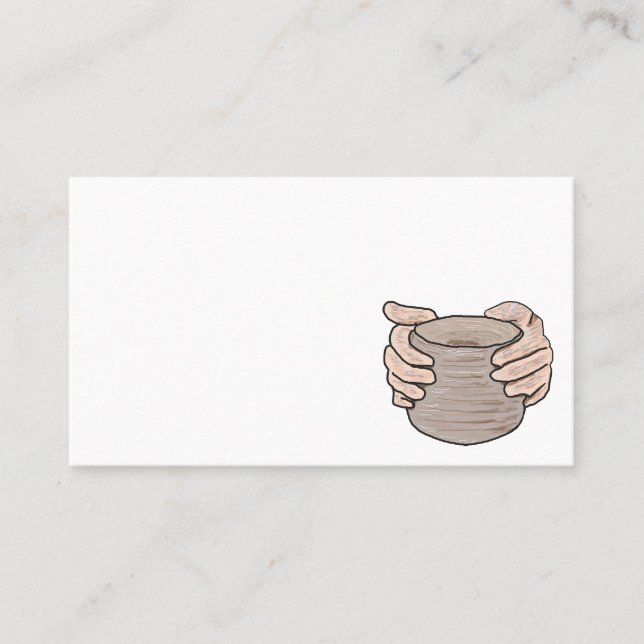 Pottery Making Hands Business Card (Front)
