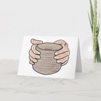 Pottery Making Hands Card