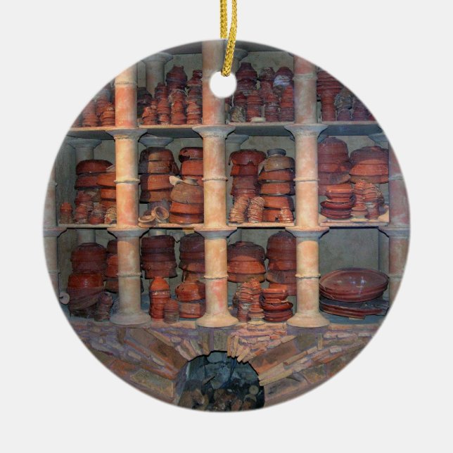 Pottery oven from Graufesenque, c.150 BC (photo) Ceramic Tree Decoration (Front)