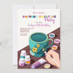 Pottery Painting Party Invitation