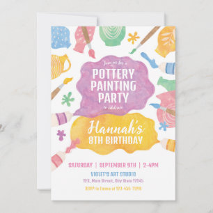 Pottery Painting Party Invitation
