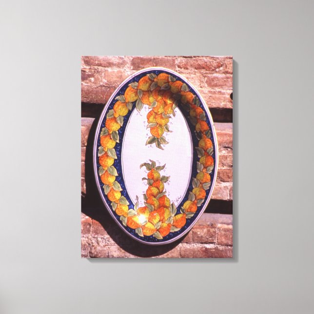 Pottery Serving Dish Poster Plaque Canvas Print (Front)