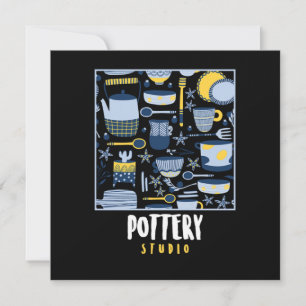 Pottery Studio Ceramics Porcelain Sculpting Gift Invitation
