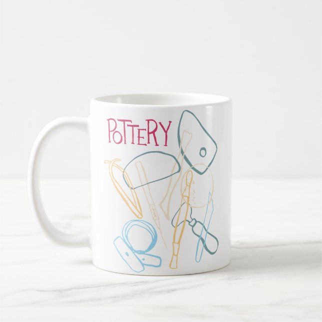 Pottery Tools Coffee Mug (Left)
