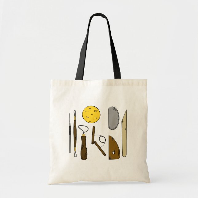 Pottery Tools Tote Bag (Front)
