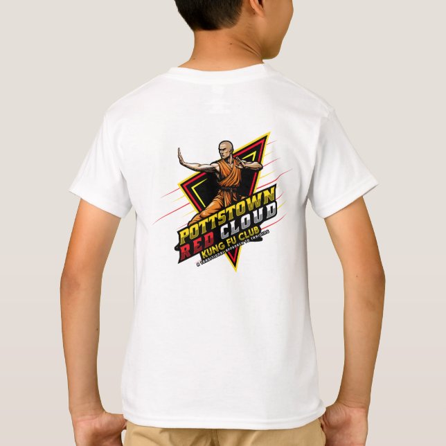 Pottstown Red Cloud Kung Fu Club Kids White Shirt (Back)