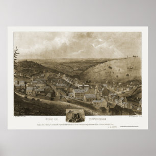 Pottsville, PA Panoramic Map - 1922 Poster