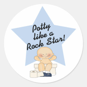Potty Like A Rock Star Classic Round Sticker