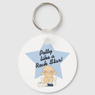 Potty Like A Rock Star Key Ring