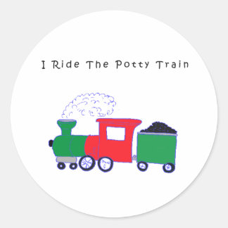 Potty Train Classic Round Sticker