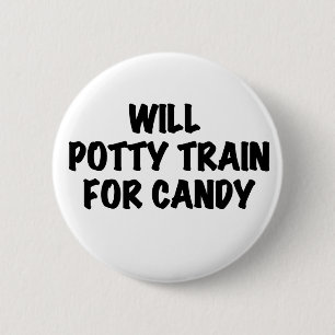 Potty Train for Candy 6 Cm Round Badge
