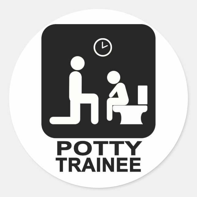 Potty Trainee Stckers Classic Round Sticker (Front)