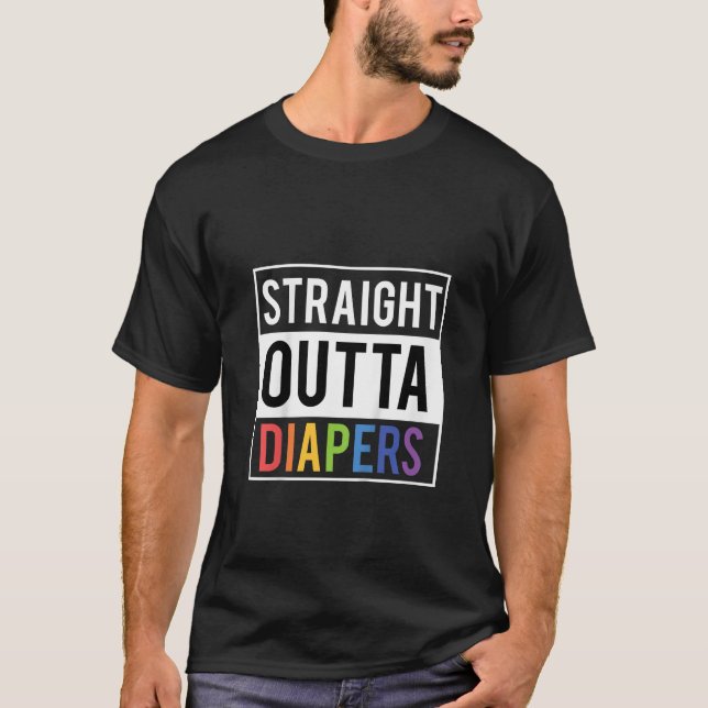 Potty Training Kids Straight Outta Diapers  T-Shirt (Front)