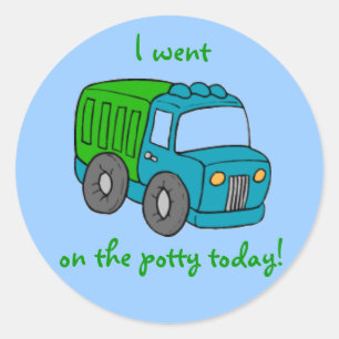 Potty Training Reward Sticker--Truck Classic Round Sticker