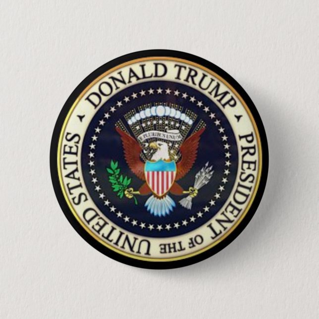 POTUS  Donald J. Trump 6 Cm Round Badge (Front)