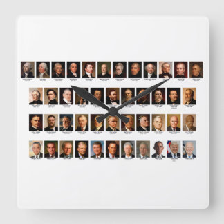 POTUS Portraits Wall Clock