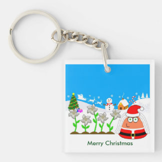 Pou_Christmas Key Ring