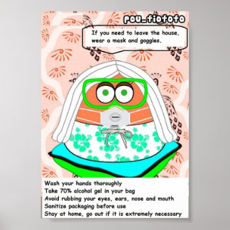 Pou_Fiofofo Coronavirus Protection tips Poster