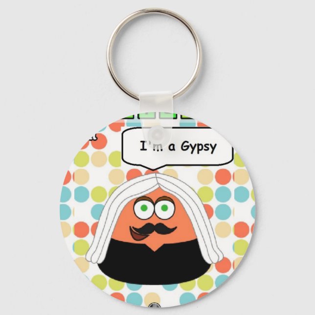 Pou Gypsy Basic Button Key Ring (Front)