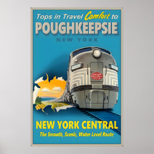 Poughkeepsie New York Central Railroad Tops in Poster