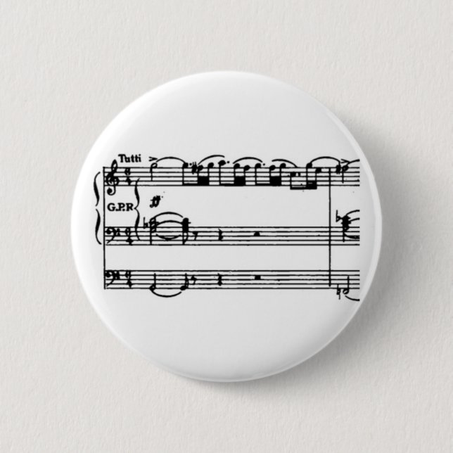 Poulenc Organ Concerto 6 Cm Round Badge (Front)