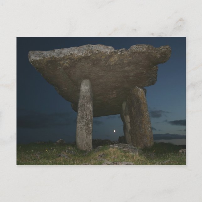 Poulnabrone Dolmen at night Postcard (Front)