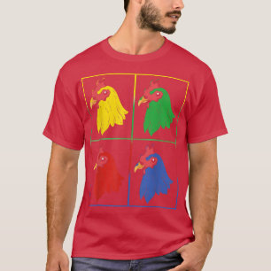 Poultry Bird Colourful Farm Animal Farmer Pop Art  T-Shirt