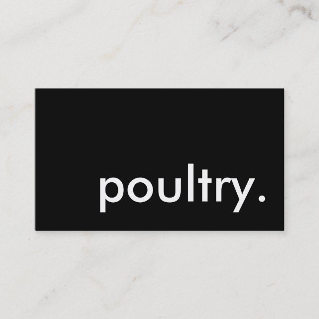 poultry. business card (Front)