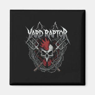 Poultry Famer Yard Raptor Skull Farm Chicken  Magnet