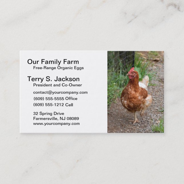Poultry Farm Business Card (Front)