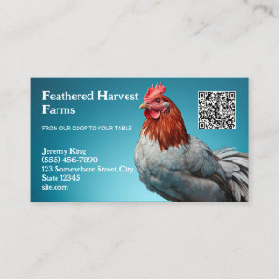 Poultry Farmer Custom QR Business Card
