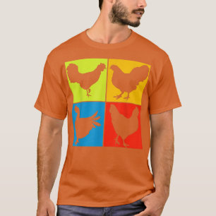 Poultry Farming Farm Animal Lover Farmer Pop Art C T-Shirt
