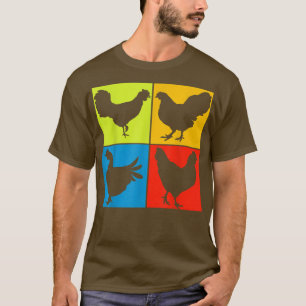 Poultry Farming Farm Animal Lover Farmer Pop Art C T-Shirt