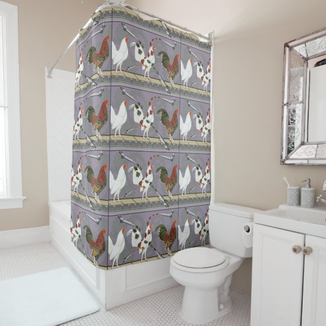 Poultry Painter Shower Curtain (In Situ)