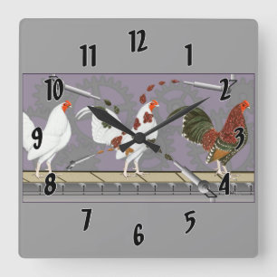 Poultry Painter Square Wall Clock