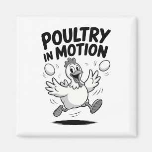 Poultry Pun Chicken Lover Hen Rooster Ranch Magnet