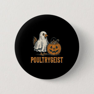 Poultrygeist Chicken Ghost Pumpkin Costume Hallowe 6 Cm Round Badge