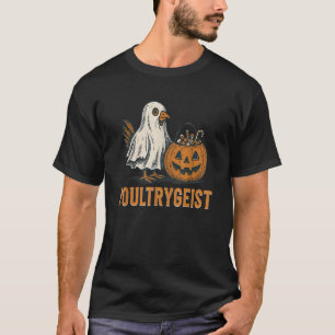 Poultrygeist Chicken Ghost Pumpkin Costume Hallowe T-Shirt
