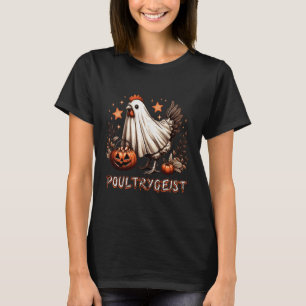 Poultrygeist Chicken Ghost Pumpkin Costume Hallowe T-Shirt