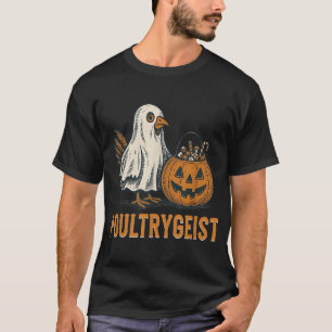 Poultrygeist Chicken Ghost Pumpkin Costume  T-Shirt