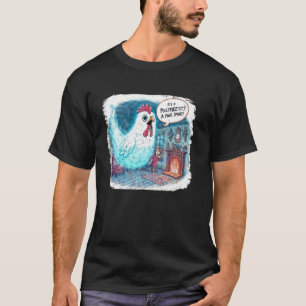 Poultrygeist Fowl Spirit Funny Ghost Chicken Pun F T-Shirt