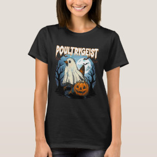 Poultrygeist Funny Halloween Chicken Ghost Costume T-Shirt