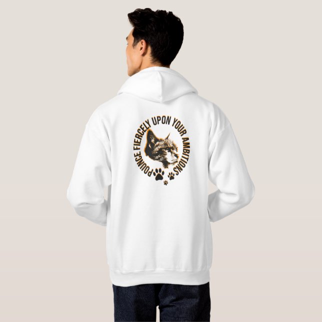 Pounce Fierce Collection–Motivation for Cat Lovers Hoodie (Back Full)