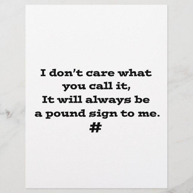 Pound Sign (Front)