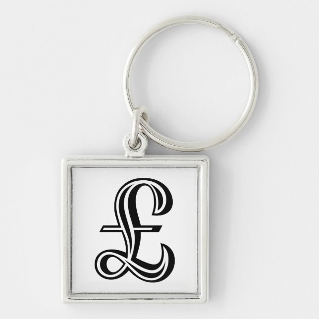 Pound Sign - Black Key Ring (Front)