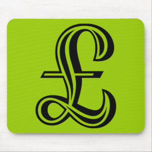 Pound Sign - Black Mouse Mat