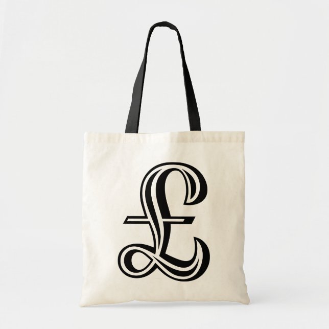 Pound Sign - Black Tote Bag (Front)