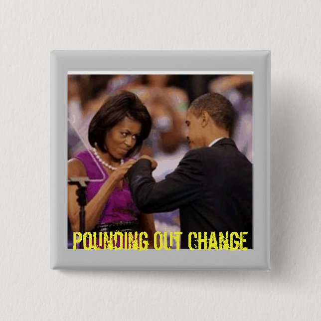 Pounding Out Change - Customised 15 Cm Square Badge (Front)